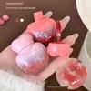 Gege Bear Heart-shaped Luminous Lip Glaze: Mirror-like Plump Lips, Long-lasting, Non-staining, Non-fading, White Tint.