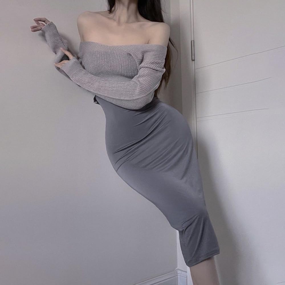 Sexy Lingerie Cosplay Sweater Cute Babydoll Bold Erotic Extreme Temptation Uniform Costume Cosplay [LIKENNY] Women's (Sweater + Skirt)