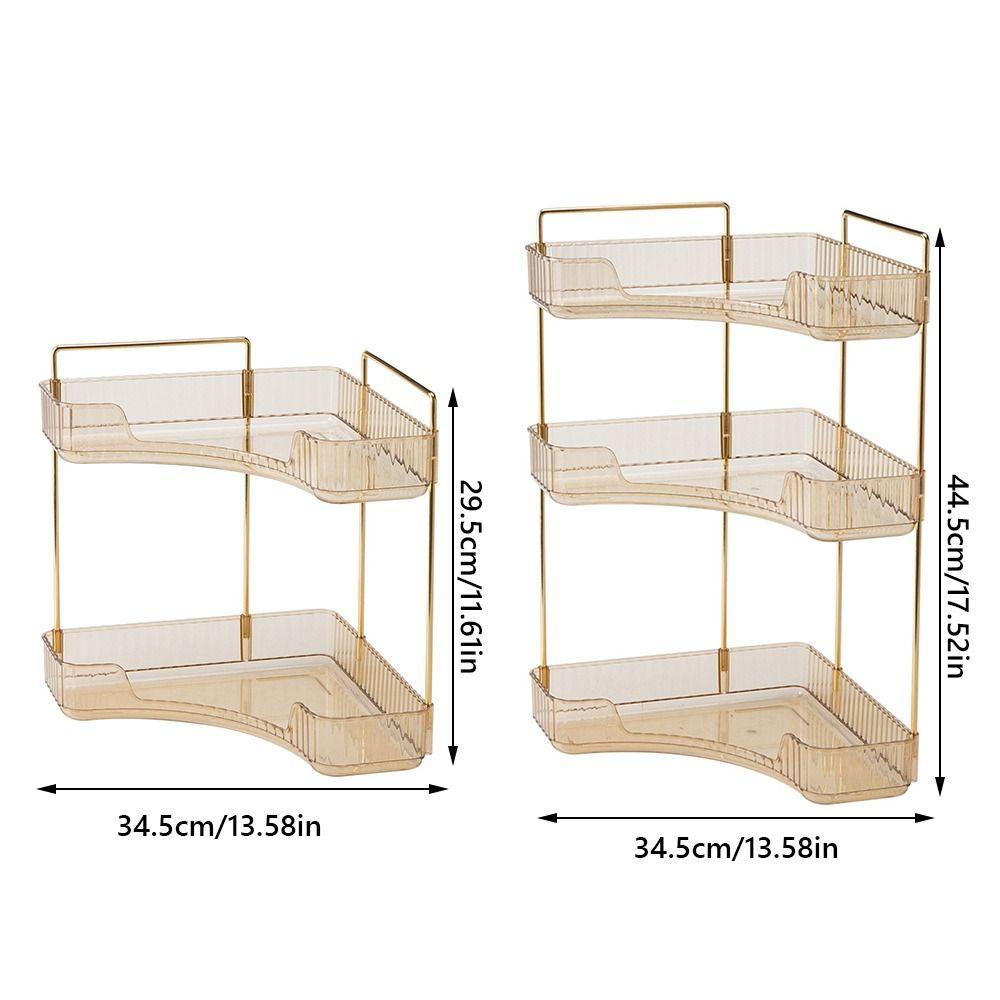 Transparent Desktop Corner Shelf Large Capacity Desktop Organizer Cosmetics Storage Holder  Home