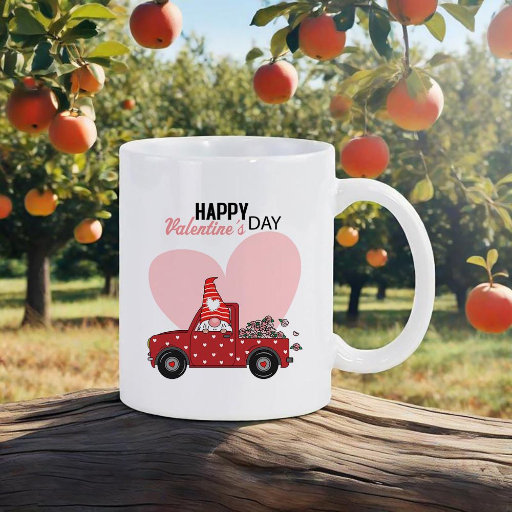 

Valentine Theme Coffee Mug Flamingo Pattern Mugs Pink Series Water Cup 330ml Ceramic Mug Love Pattern Couple Cup Office Home Use 330ml