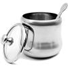 300ml Stainless Steel Sugar Bowl with Lid and Spoon 10 OZ Coffee Seasoning Jar Condiment Pot Spice Container Canister Cruet with Lid and Spoon