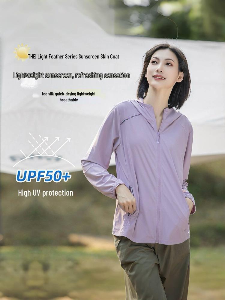 Women's Summer Ice Silk Sun Protection Jacket: Lightweight, Breathable, UV-Resistant, High Elastic Fit