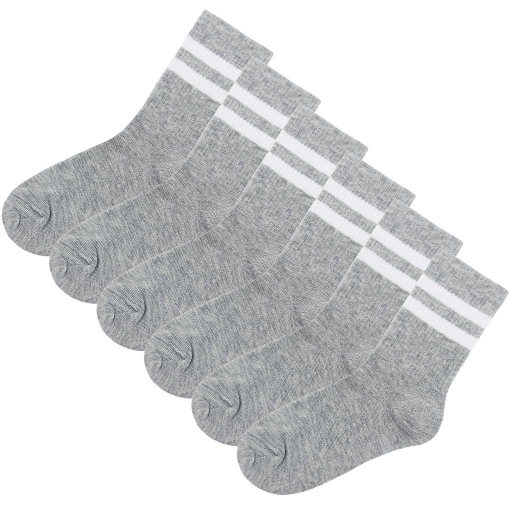 Striped versatile sweat-absorbent, breathable and deodorant sports mid-calf socks for men and women for summer