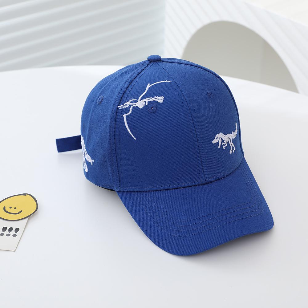 Spring And Autumn Dinosaur Bone Embroidery Hat Children'S Cap Cartoon Sun Hat Embroidery Baseball Cap