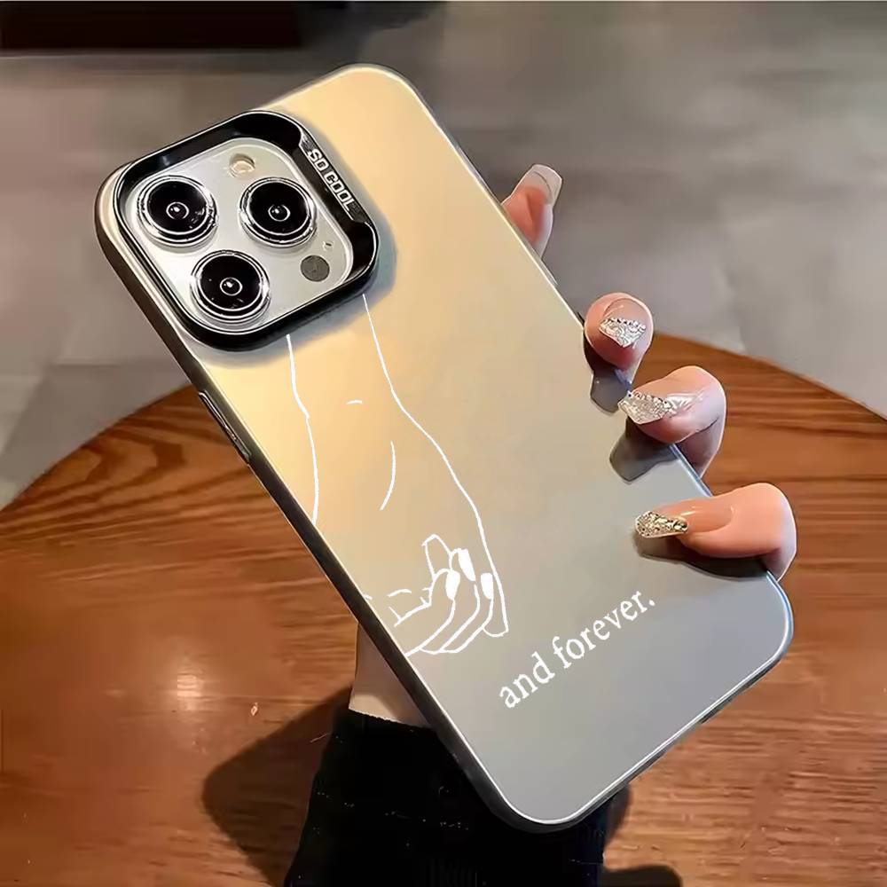 C-Couple love wallpapers Phone Case Color Silver Shell For IPhone 17 16 15 14 13 12 11 Pro Max Plus