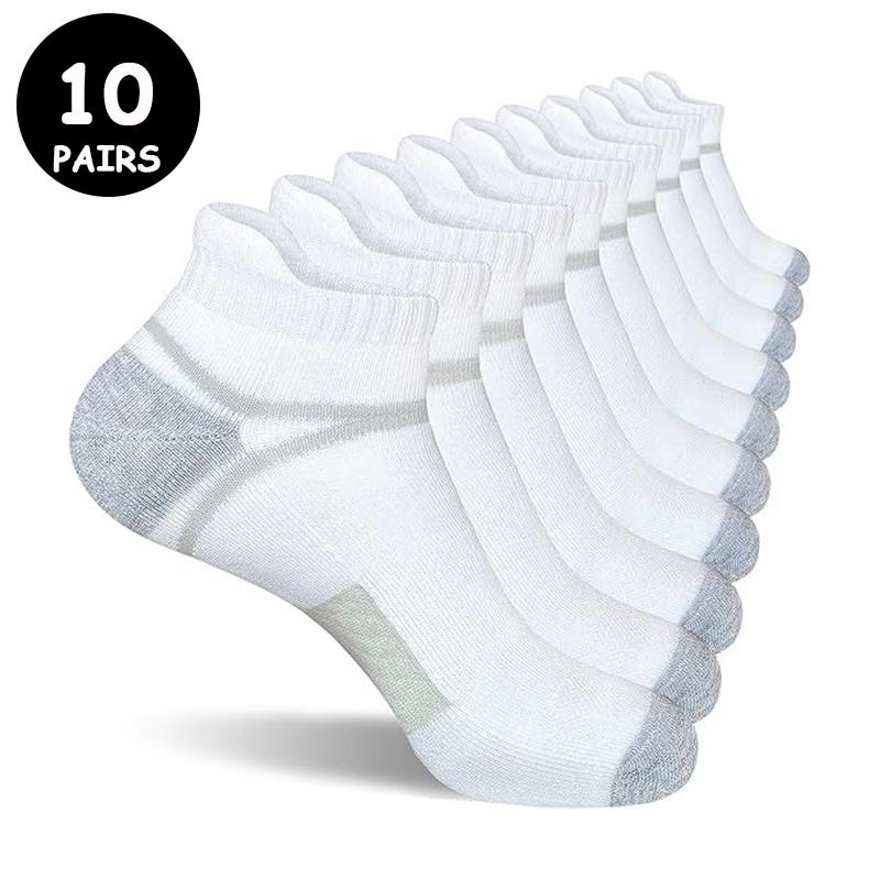 

10 пар высококачественных мужских спортивных носков для фитнеса и бега на весну и лето для отдыха на свежем воздухе и дышащие короткие носки