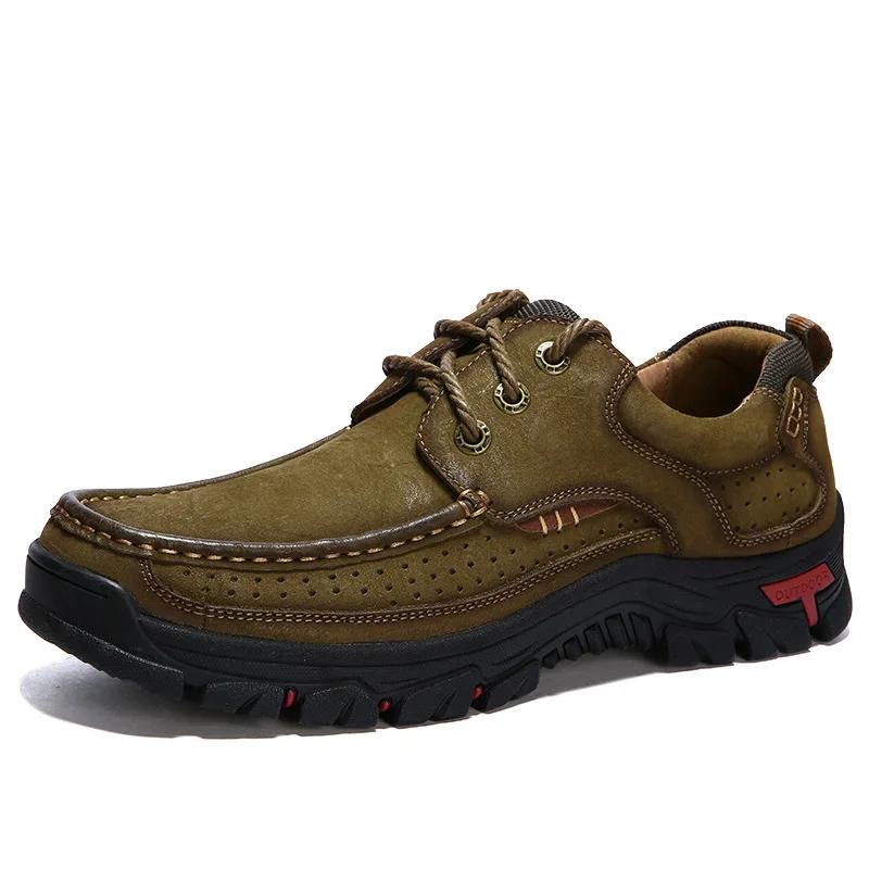 Fashion Outdoor Men's Hiking Shoes Genuine Leather Casual Leather Shoes Men's Shoes