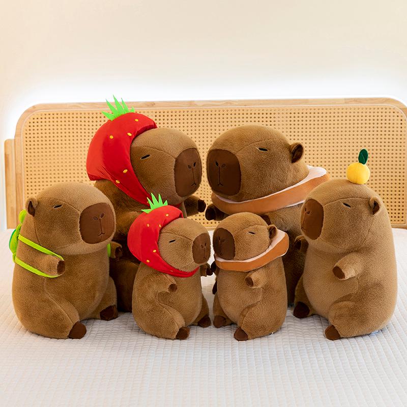 Capybara Plush Toy Doll - Cartoon Throw Pillow & Stuffed Animal Birthday Gift