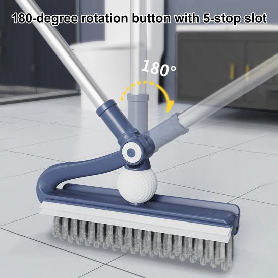 Handheld Multifunctional Crevice Brush Stainless Telescopic Double-Layer Pole Adjustable Length Steel Scrapers Brush Gap