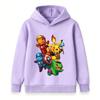 Kids Boys Girls Pullover Hoodie, Cute Cartoon Monster Superhero Print Casual Warm Long Sleeve Hooded Sweatshirt for Children