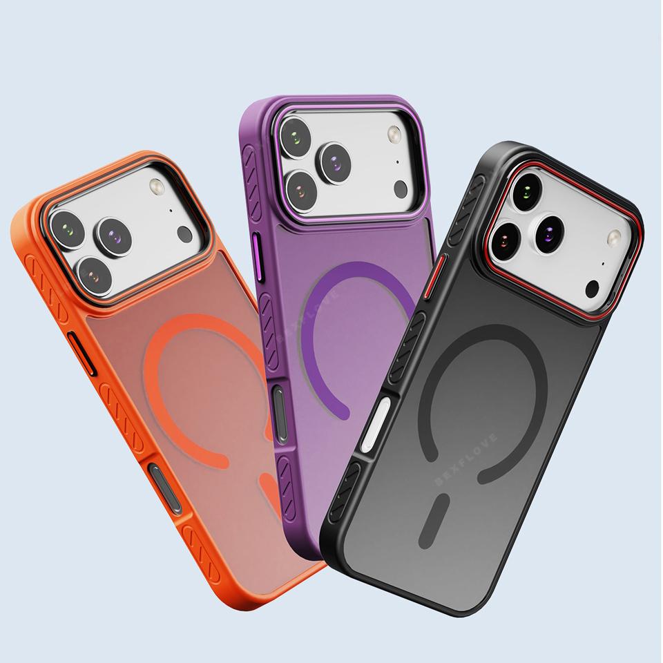 Coque de téléphone magnétique pour iPhone 14 15 16 Plus 13 15 16 17 Pro Max Air Magsafe Charge sans fil Protection Coque antichoc