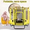 Round Kids Mini Trampoline Enclosure Net Pad Rebounder Outdoor Exercise Home Toys Jumping Bed Safety Net Protection Guard
