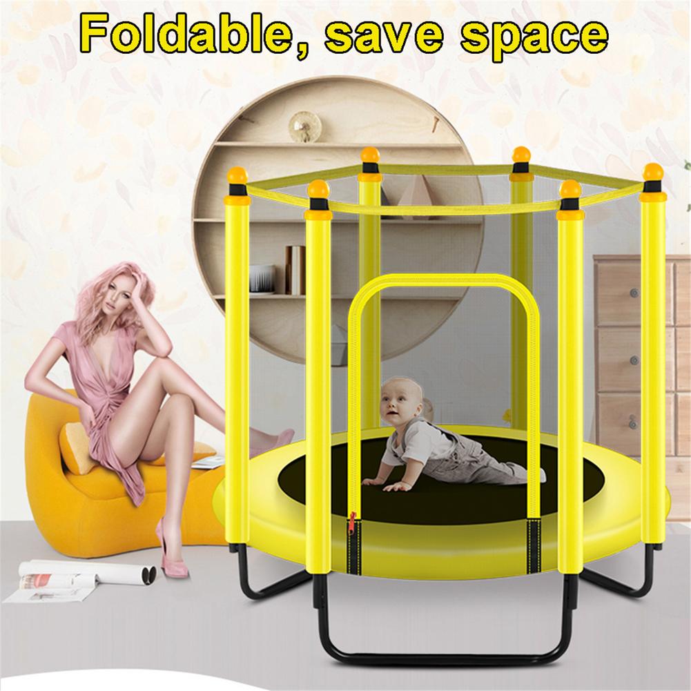 Rundes Kinder Mini Trampolin Sicherheitsnetz Polster Rebounder Outdoor Übung Heimspielzeug Sprungbett Sicherheitsnetz Schutzgitter