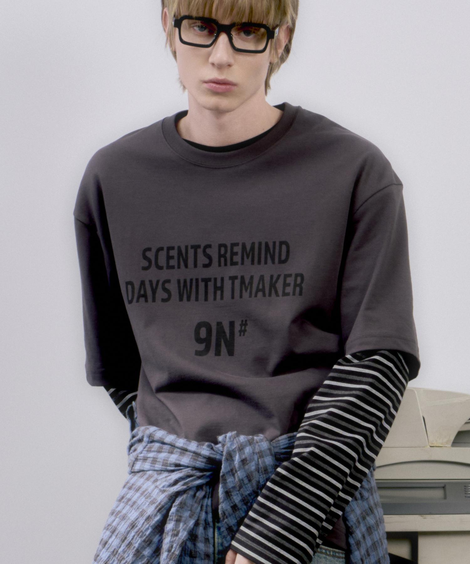 T Maker Lettering T-Shirt Ch Ch (Charcoal) / 100