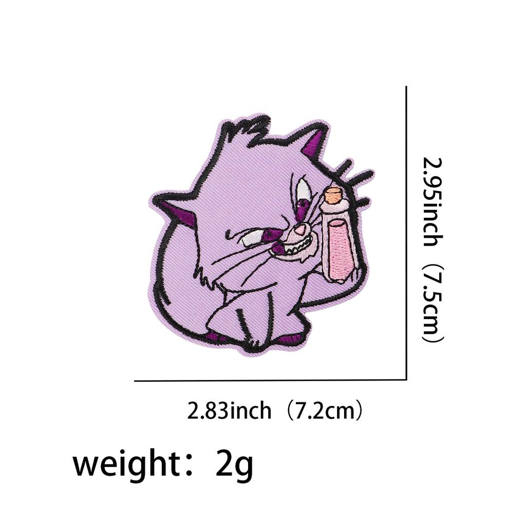 Cute Stitch Patches On Clothes Cartoon Black Cat Embroidered Patches Dogs Badges Iron On Patch DIY Clothing Accessories