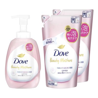 Dove Beauty Moisture Foam Body Wash Glossy Body Refill 540g 430g X 2 Body Soap + +