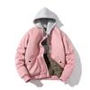 Giacca Uomo Giacca Donna Autunno Inverno Moda Vintage Cappotto da Baseball con Cappuccio Casual Antivento
