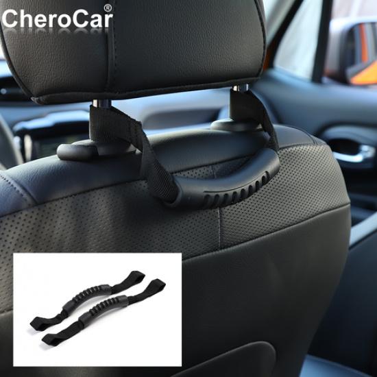 2X Headrest Grab Handles Rear Seat Grip Handles for 07-21 Jeep Wrangler JK JL JT