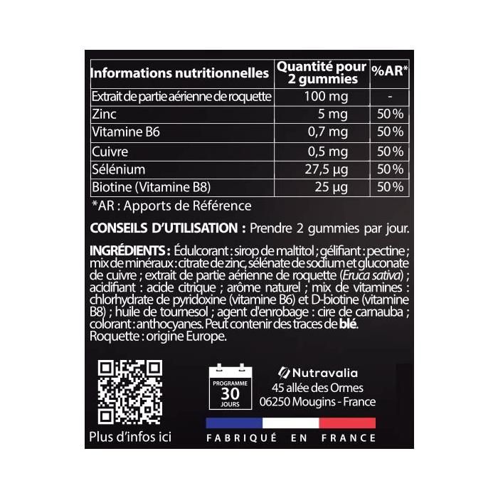 Luxéol pousse des cheveux 60 gummies
