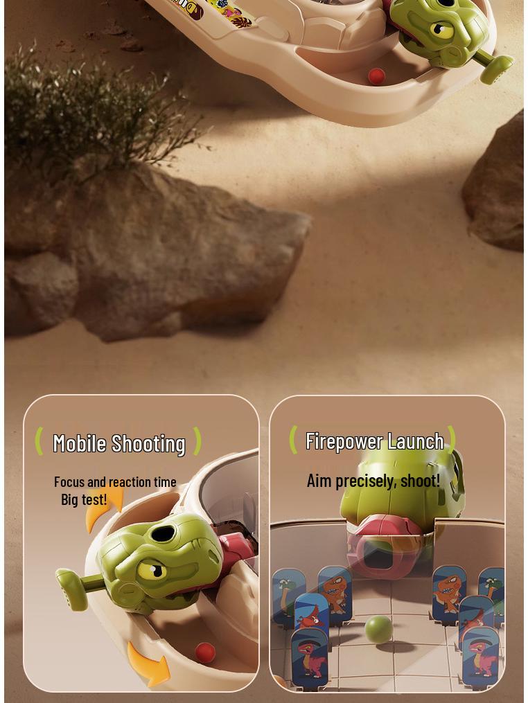 Cross-Border Dinosaur Marble Shooting Game - Interactive Parent-Child Educational Toy for Birthdays