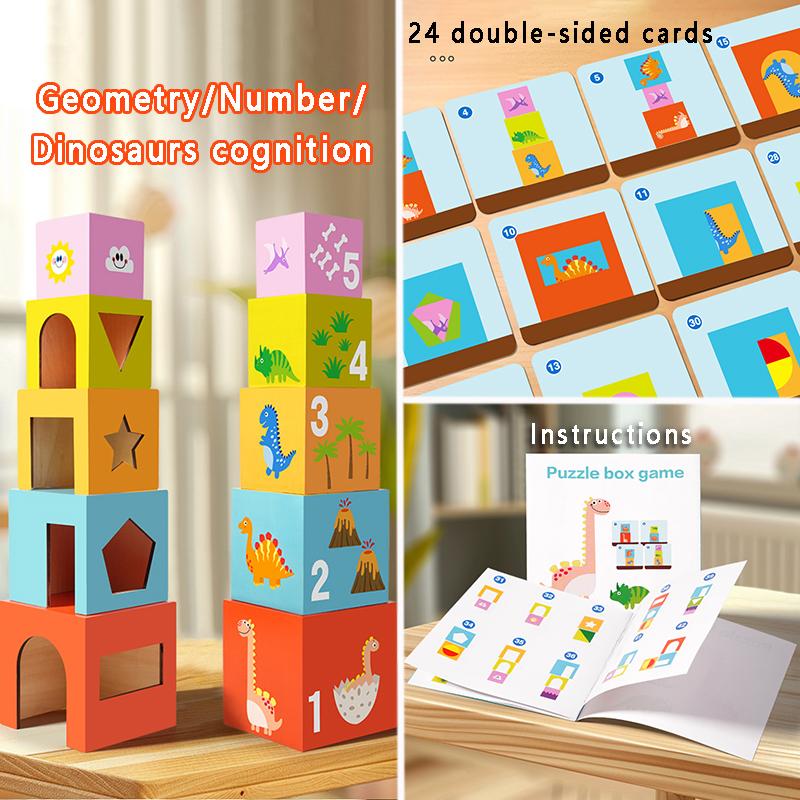 Stack Boxes Thinking Board Game Clearance Toys Sensory Logic Society Brain Game Intellectual Montessori Education Children Toys