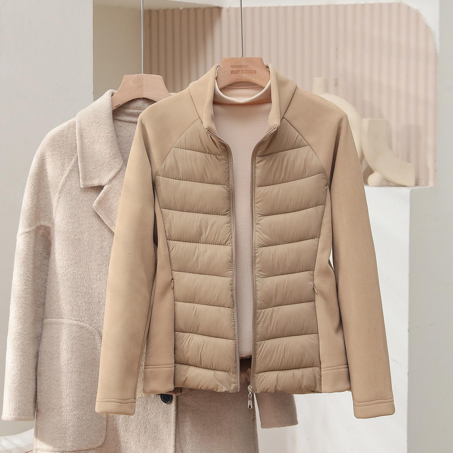 

Хлопковая куртка в стиле пэчворк: Теплый, Приталенный, Легкий, Ветрозащитный, Воротник-стойка для Осени/Зимы. 2XL for 120-130 kg хаки