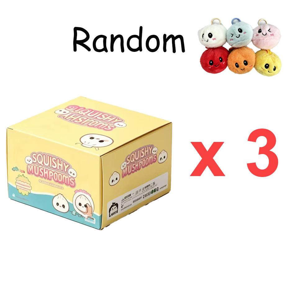 Kids  Childrens New Kawaii Steamed Bun Plush Keychain Stress Relief Squishy Fluffy Pendant Cute Bag Charm for Girls