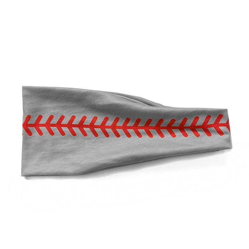 Popular Sports Print Wide Sweatband: Baseball, Football, Running, Softball Elastic Headband