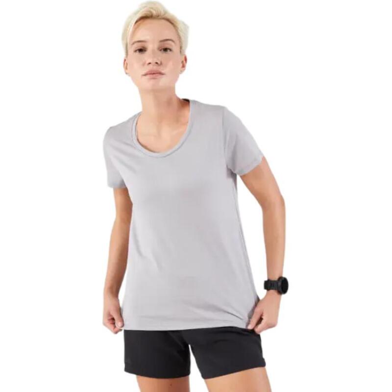 Decathlon 100 Pullover Quick Dry Short Sleeve T-Shirt Women's Grey