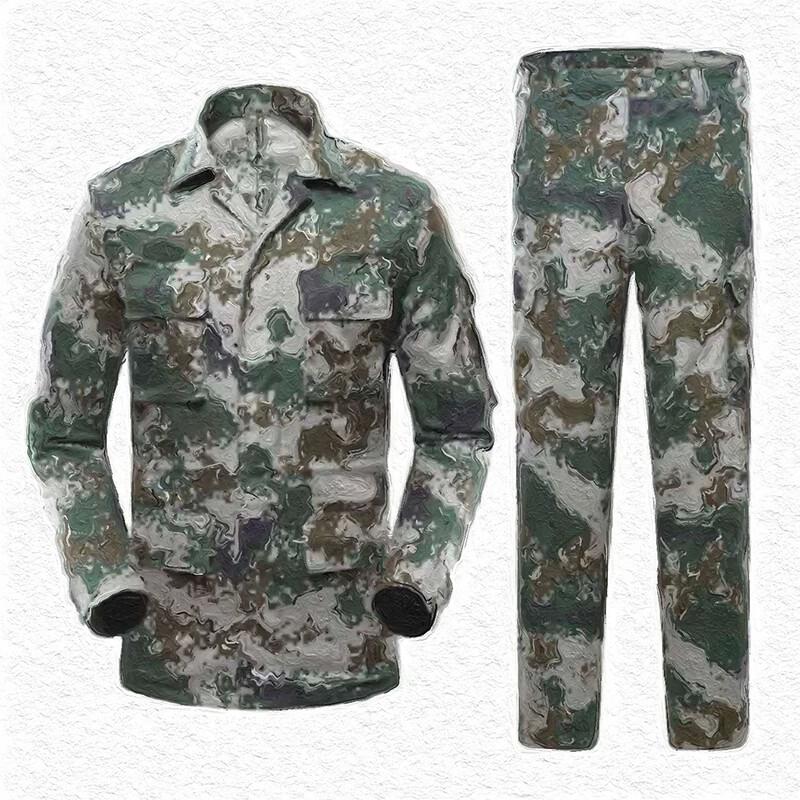 Camouflage Short Sleeve Military Training Uniform Set