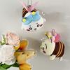 Cute Funny Bee Bee Plush Toy Jiyika Frog Pendant Student Schoolbag Hanging Ornament Children Gift