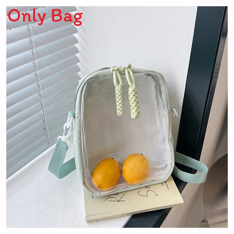 Nylon Casual Fashion Small Square Shoulder Bag With Zipper Closure For Daily Use