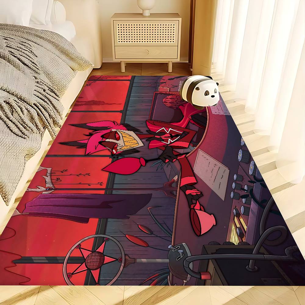 Beliebter Anime H-Hotel H-Hazbin Alastor Flur Teppich Rutschfeste Waschküchenmatte Wäschedekor Balkon Kinder Wohnzimmer
