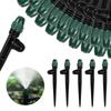 10/100Pcs Adjustable Drip Irrigation System Nozzles 4/7mm Hose Scattering Spiked Sprinklers Lawn Irrigation Atomization Cooling