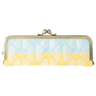 Kogin Embroidery Easily Create Finishes with This Clasp Purse Kit X Pencil Kit Professional-Level (Walnut Case, G77)