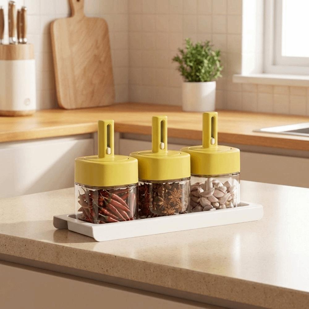 Sealed Glass Seasoning Bottle Leak-proof Spice Jar Food-grade Salt Container Pantry