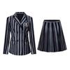 Abito da sera in rete da ragazza per cosplay della Famiglia Addams di Mercoledì con accessori (Taglia unica)