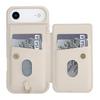 For iPhone 17 Air Case Card Slots Leather Coated TPU Flower Phone Cover with 2 Straps