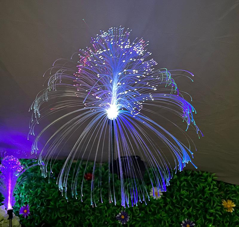 Cross-Border Solar Jellyfish Fiber Optic LED Landscape Light for Outdoor Courtyard