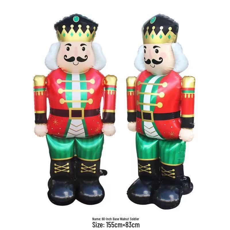 Large Christmas Tree and Santa Claus Aluminum Foil Balloons for Window Display 