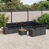 VidaXL Garden Lounge Set with Cushions 10 Pcs, Patio Sofas, Patio Furniture Set, Outdoor Furniture, Black 3257931