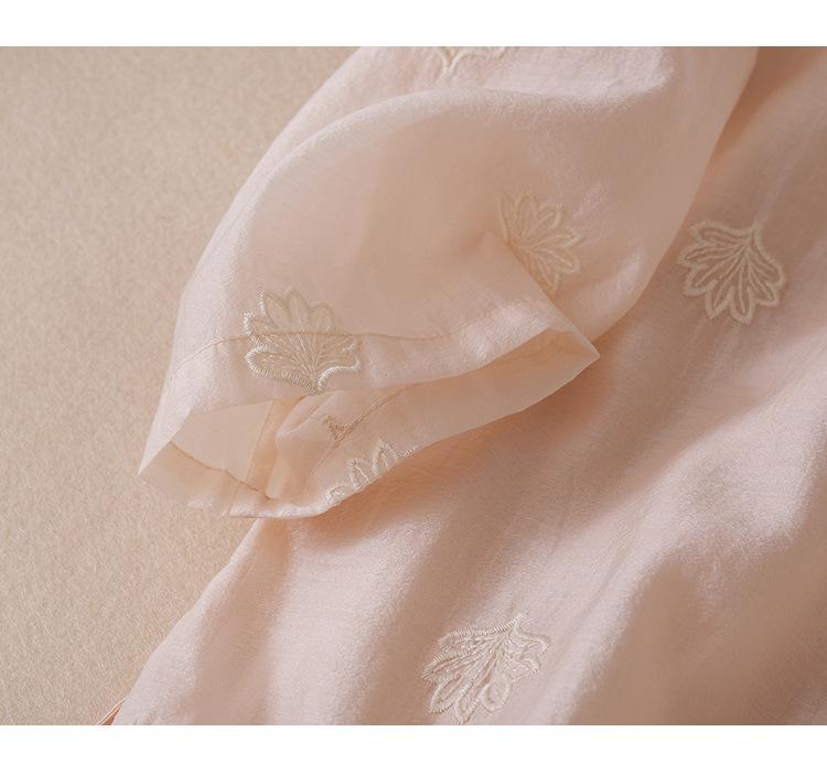 Summer Double-Layer Zen Tea Ceremony Women's Floral A-line Dress