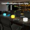 Colorful Square Night Light 16 Color Change RGB Small Block Light Table Lamp  Garden Hotel