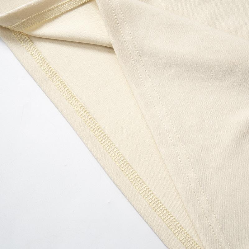 Damenmode Sommer Frühling Einfarbig Druck Kurzarm Schrägkragen Hohe Taille Freizeitkleider