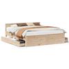 VidaXL Cadre de lit sans matelas avec tête de lit 180x200 cm bois pin, meuble de chambre à coucher, lit double, sommier, 3308756