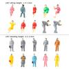 10/50Pcs 1:50/75/100/150/200 Scale Model White Miniature Figures Architectural Models Human Scale Model ABS Plastic Peoples