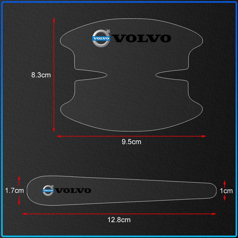 For Volvo Rdesign XC90 S60 XC60 V70 S80 S40 V50 V40 V60 C30 S70 8Pcs Transparent Car Door Handle Bowl Anti Scratch Protective Sticker