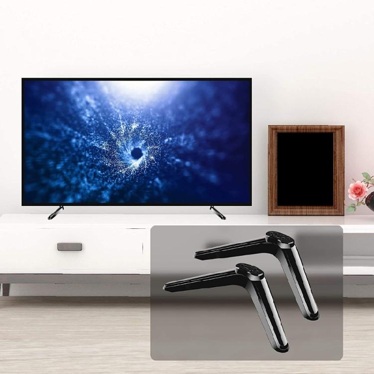 TV09 Television Base Adaptable Secure and Stable Stand Height with Screws Set Easy Installation