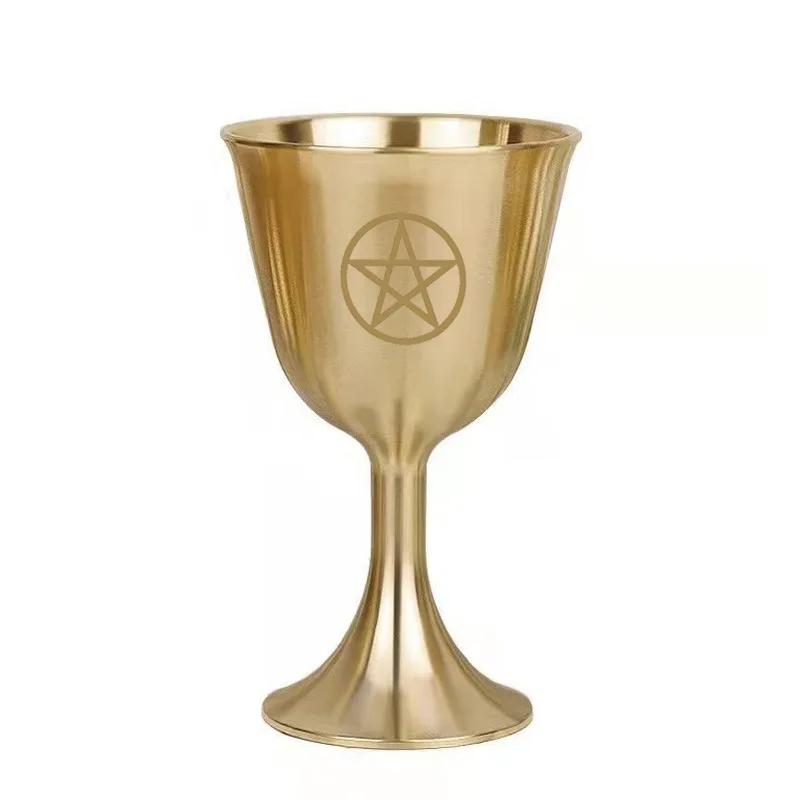 Calici per Altare Tarot di Alta Qualità Calice di Rame Pentacolo a Spirale Nodo Celtico Magia delle Streghe Incantesimi Rituali Elemento Acqua Cerimoniale