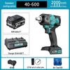 DAYI 40V 600N·m Brushless Cordless Impact Wrench CN plug (adapter included)